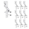 10PCS Valance Clips, Transparent Plastic Window Blind Clips, Hidden Channel