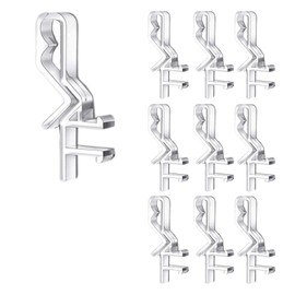 10PCS Valance Clips, Transparent Plastic Window Blind Clips, Hidden Channel 1.87Inch Valance Clips for Horizontal Mini Wood Blinds, Retainer Holder for Valances with Groove