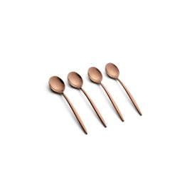 Cambridge Copper Mirror Gaze Demi Spoon, Set of 4, 0
