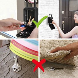 Waterproof Key Box, Key Sharing Box, Key Storage Box, Dial Type, 4-Digit Password Number, Forged with Reinforced Alloy, Waterproof Cover, Waterproof, Dustproof, Rust Resistant, Wall Hanging, Key Storage, Padlock, Anti-Theft, Key Sharing, Entryway, Wareho