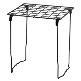 LockerMate Stac-A-Shelf Locker Organizer Shelf, Stackable, Extra Tall, Fits Standard Size School Lockers, Black
