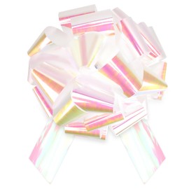 Large Pull Bows 12 inch Big Bow Christmas Pull Bows for Gift Wrapping Giant Ribbon Gift Bow for Present Car Bike Appliances Refrigerator Table Flower Wedding Birthday Graduation Party Decoration White