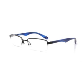 Sightline T606 Progressive Reading Glasses For Men and Women Multifocus Lens in a Handsome Lightweight Medium Size Black Blue Frame 2.50