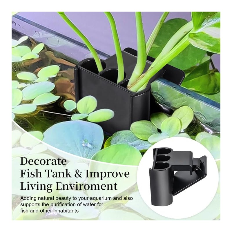 Ztzfacai 1 Pack Hanging Aquarium Plant Holder – 3 Holes