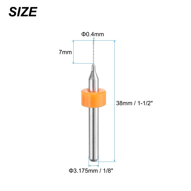 sourcing map PCB Drill Bits 0.4mm Tungsten Carbide Rotary Tool