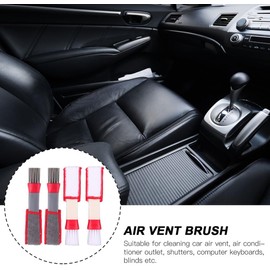 Outanaya Cepillo para Polvo y Plumero para Ventilación de Coche, Mini Plumero Doble Cabeza para Limpieza Interior en Verano, 4 Piezas Diseño Desmontable y Microfibra