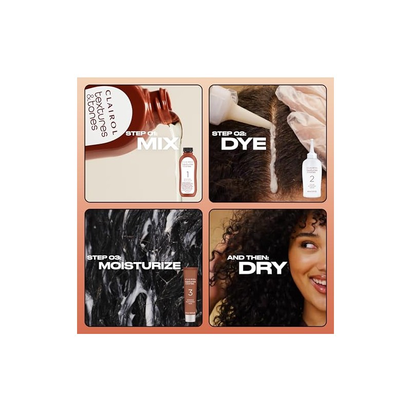 Clairol Textures & Tones Permanent Hair Dye, 8RO Sunset Copper
