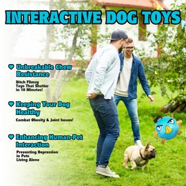 PP PICADOR Dog Toys Soccer Ball, Interactive Dog Balls Puppy Birthday Gifts, Durable Herding Balls for Small Medium Dogs Toy Tug of War(8inch)