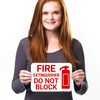 Fire Extinguisher Do Not Block with Graphic Sign, 10x7 Inches,