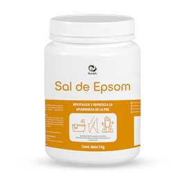 Nuneth - Sal de Epsom (Sulfato de Magnesio) 1Kg - Sal de Baño Relajante Sin Aroma