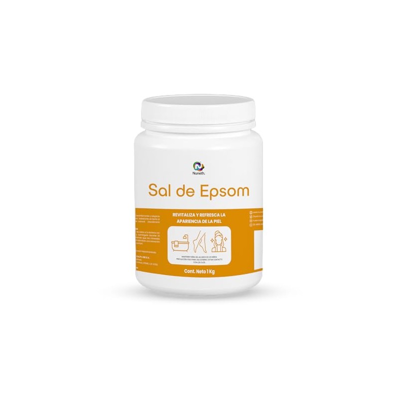 Nuneth - Sal de Epsom (Sulfato de Magnesio) 1Kg -
