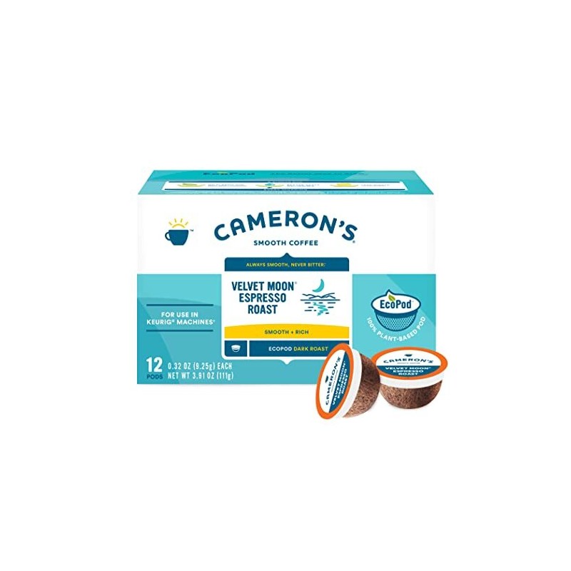Cameron's Coffee Camerons Coffee Velvet Moon Compostable Coffee Pods 12