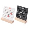 PATIKIL Wood Perpetual Calendar, 2 Pack Desktop Acrylic Calendar Stand