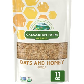 Cascadian Farm Cascadian Farm Organic Granola, Oats and Honey Cereal, Resealable Pouch, 11 oz.