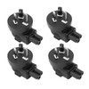 4pcs 3 Pin Plug to IEC 320 C5 Power Adapter