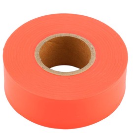 Hztyyier Fluorescent Marking Tape Hunting Track Marking Tape Roll for Tree Marking Borders Precautions (Orange)
