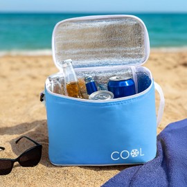 com-four® Kühltasche 8 L - Faltbare Thermo-Kühlbox - leichte Isoliertasche für Camping & Outdoor mit Schultergurt - sommerliche Picknicktasche mit Reißverschluss