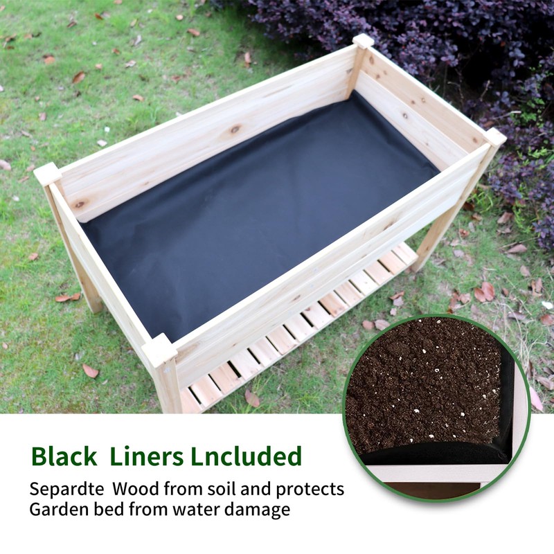 Vivastate Gardening Experience with Wooden Raised Garden Bed Planter Box,