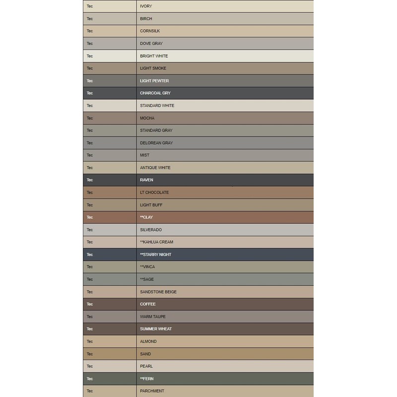 TEC Color Matched Caulk by Colorfast - Unsanded - 945