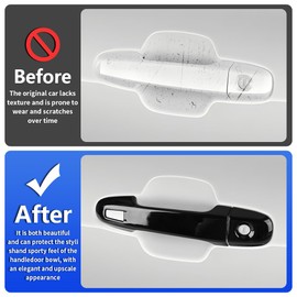 LUNQIN Car Door Handle Cover for Subaru Crosstrek 2018-2024，Forester Impreza Ascent 2019-2024 Auto Exterior Accessories Handle Protectors Covers Wrap Decoration ABS Gloss Black