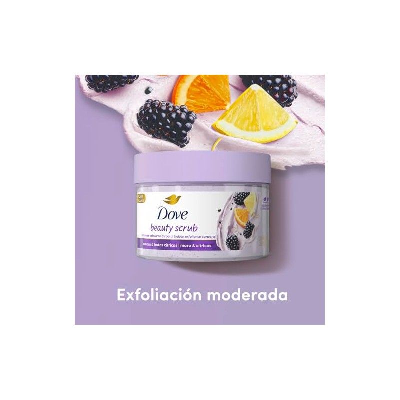 DOVE Beauty Scrub Jabón Exfoliante Corporal Mora y Cítricos, 280
