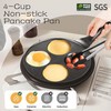 KRETAELY Pancake Pan 4 Cups Pancake Maker Nonstick Pancake Griddle