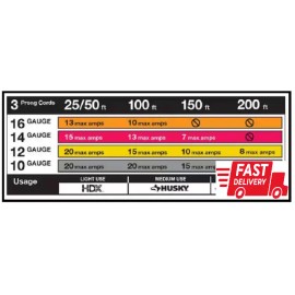 HDX 100 Ft. 16/3 Indoor/Outdoor Extension Cord, Orange