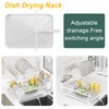 LIYI Dish Drying Rack,Large Dish Rack for Kitchen Counter,2-Tier Dish
