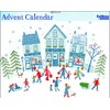 Caltime Traditional Christmas Shopper Snow and Sledges Advent Calendar 35 cm x 24.5 cm Glitter varnished with white envelope