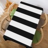 Walmsco Tablecloth White Black Stripes Decor For Dining Room Kitchen