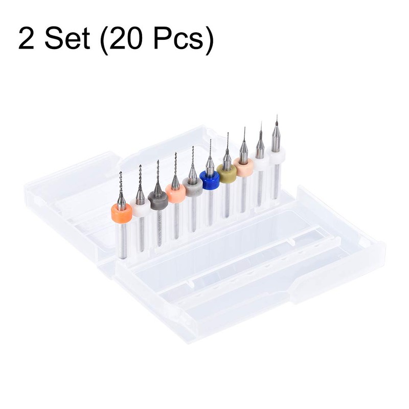 sourcing map PCB Drill Bits 0.15mm-1.0mm Tungsten Carbide Rotary Tool