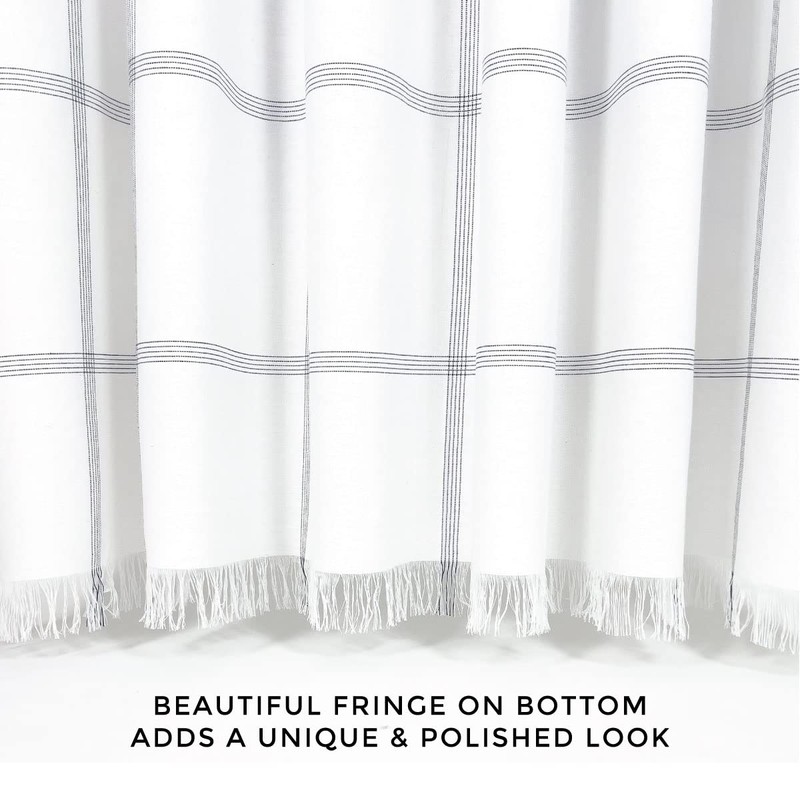 HALL & PERRY The Grid Ellis White and Black Fabric