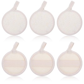 YBEATY 6 PCS Natural Exfoliating Loofah Facial Scrubber Loofah Sponge Face Pad Makeup Remover Exfoliator Scrub Pads Exfoliating Body Scrubber Without Hurting The Skin Facial Brush for Massage Pores