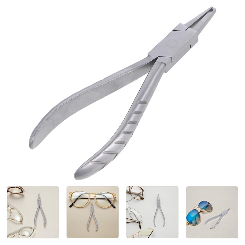 Operitacx Metal Eyeglass Repair Pliers Nose Pad and Arm Adjusting