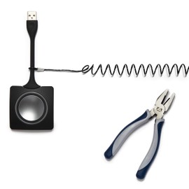 TetherTies Coils 5 Pack - Extendable, Expandable, Retractable Cable Tethers, Anti Theft Locks, Security Cable with Nylon Coated Stainless Steel Wire, Free Crimping Tool, Secure Devices