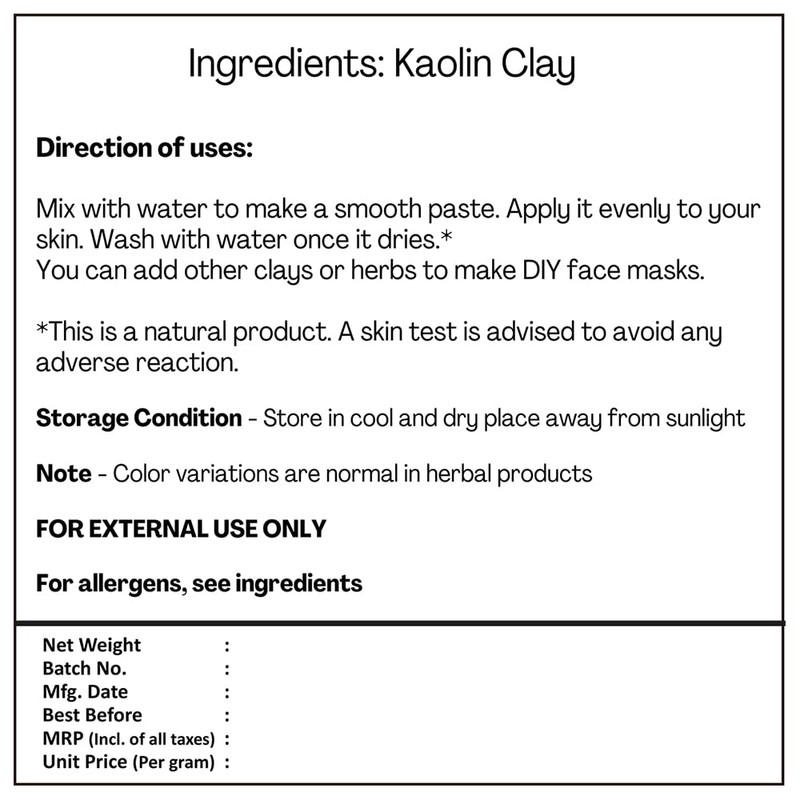 H&C Kaolin Clay Powder - 227g | For Acne, Blackhead