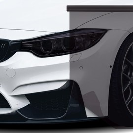 Car Light Tint Film, Headlight Fog Light Taillight Tint Film, 12 x 48 in, Self-Adhesive Vinyl Wrap Protector Film for Cars, Trucks, SUVs (Black)