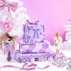 RUSPEPA Purple Christmas Wrapping Paper Set, Mini Roll, Gold Foil