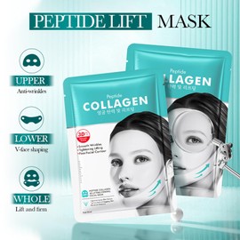 Collagen Face Mask Deep Collagen Anti Wrinkle Lifting Mask, Face Tightening and Lifting Masks for V-Line, Hydration Masks For Moisturize, Firm