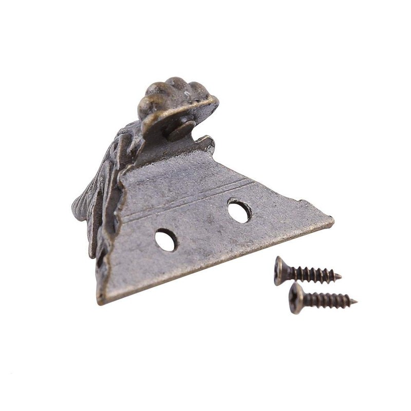 Hztyyier Legs 4Pcs Antique Brass Rectangular Zinc Alloy Box Jewelry