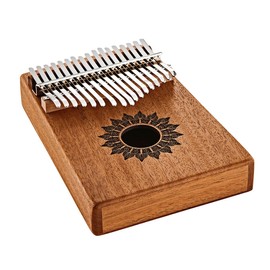 Sonic Energy Kalimba Sound Hole - C Major, 17 Tones - Mahogany Wood - For Meditation, Yoga, Percussion - Includes Accessories (KL1708H)
