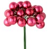 Vickerman 6" Berry Red Shiny Ball Ornament Christmas Pick. There
