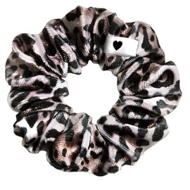 Bellody® Velvet Scrunchies - Velvety Soft, Strong Hold, Velvet Look, Exclusive Colours (1 Piece - Wild Leo) - Scrunchie in Leopard