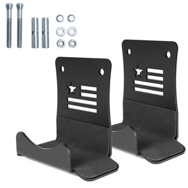 HENGTUAOTO Wall-Mounted Offroad Door Storage Hangers,Door Hanger Bracket Hook 2-PCS Compatible with 1956-2023 Jeep Wrangler CJ YJ TJ JK JKU JL JLU LJ JT
