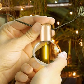 L.A. NOVA String Lights Indoor, G50 with 20 Shatterproof Bulbs LED Vintage 24Ft Lights for Bedroom Decor, Pluggable Filament, Transformer Extension, Dimmer…