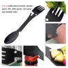 Tenedor de cuchara para acampar, cuchillo multifunción portátil 5 en