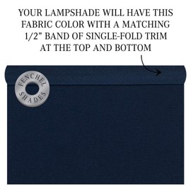 Fenchel Shades | 5" Top Diameter x 10" Bottom Diameter x 13 (Spider Attachment) Empire Lamp Shade - (Linen Navy Blue)