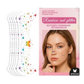 Makeup Patches Glitter - Cosmetic Sticker for Women - Long Lasting Cosmetic Stickers, Makeup Supplies for School Plays Movie Props Stage Performances