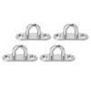 4Pcs Staple Ring Hook Stainless Steel Rugged 800LB High Strength