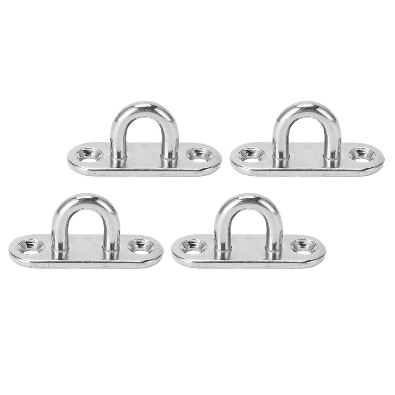 4Pcs Staple Ring Hook Stainless Steel Rugged 800LB High Strength